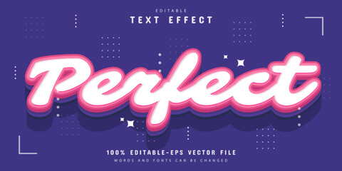 Perfect 3d style text effect editable