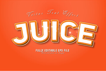Juice orange vector text effect