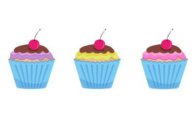 Cupcakes vector illustration
