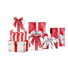 Gift box watercolor