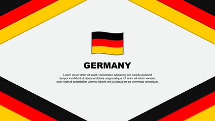 Germany Flag Abstract Background Design Template. Germany Independence Day Banner Cartoon Vector Illustration. Germany Illustration