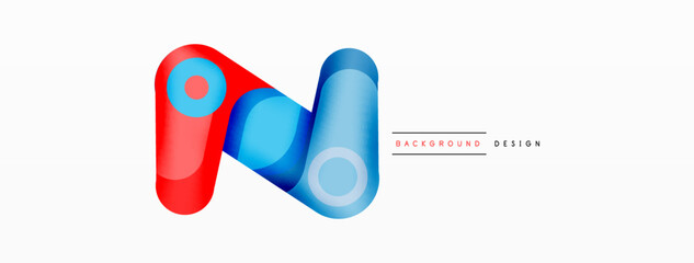 Modern stylish geometric background. Abstract round shapes composition for wallpaper, banner, background or landing