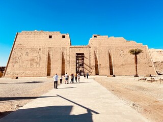 Outside view on a temple in Egypt 