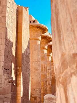 Egypt columns pharaohs temple of horus edfu country