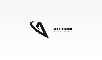 A swoosh logo design template element.