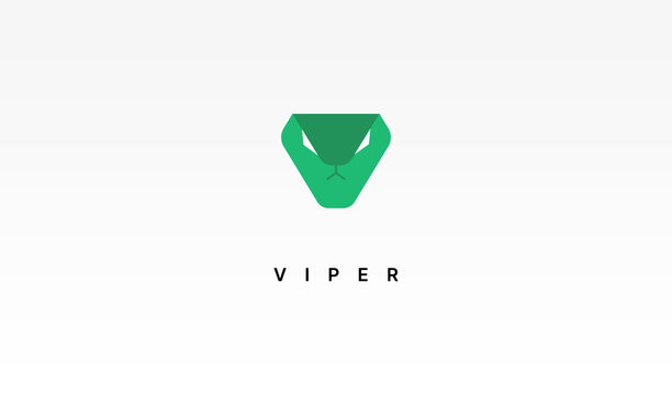 Cobra head with negative space on white background. Snake head design. Vector illustration.