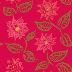 seamless floral pattern fabric design print wrapping paper digital illustration texture wallpaper watercolor paint 