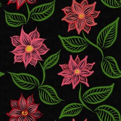 seamless floral pattern fabric design print wrapping paper digital illustration texture wallpaper watercolor paint 