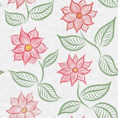 seamless floral pattern fabric design print wrapping paper digital illustration texture wallpaper watercolor paint 