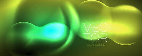 Neon glowing waves, magic energy space light concept, abstract background wallpaper design