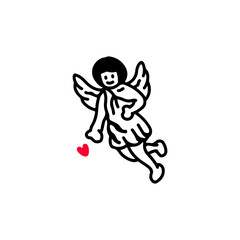 doodle angel vector illustration concept