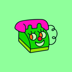 phone character vector illustration concept