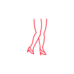Obraz na płótnie Canvas vector illustration of woman's leg