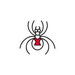 vector illustration concept outline spider