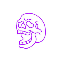 vector outline concept skull illustration