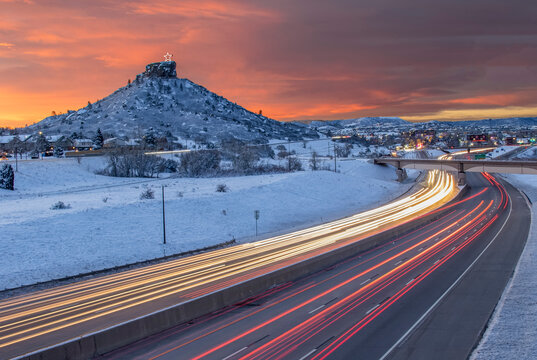 Snowy Castle Rock 