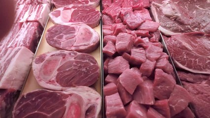 Fresh meat on display