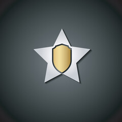 Star Security shield logo design. star logo icon, logo design template