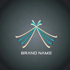 Fashion boutique and store logo, label, emblems with bright line