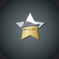 Modern and cool speed boat star logo design