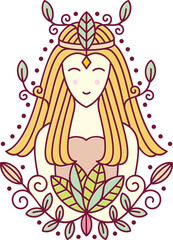 Beautiful And Elegant Nature Women Illustration Vol - 3