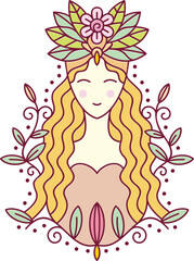 Beautiful And Elegant Nature Women Illustration Vol - 4