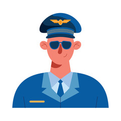 airplane pilot with uniform