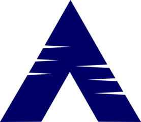 Initial letter A alphabet logo icon transparent