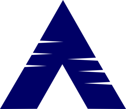 Initial letter A alphabet logo icon transparent