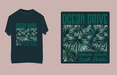 South florida ocean drive Tshirt Design