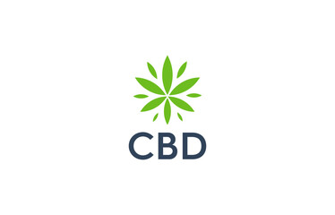 cbd and medical logo design templates