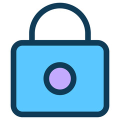 lock filled line icon