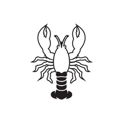 Lomster shrimp logo,icon vector illustration design