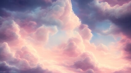 Fototapeta Beautiful sky and clouds in soft pastel color. Soft cloud in the sky background. obraz