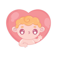 baby in pink heart