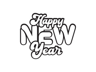 Happy New year Groovy design