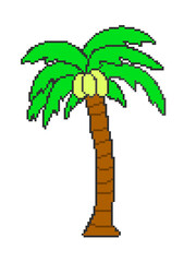 Pixel Art Palm Tree Clipart