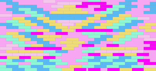 abstract bricks background with squares