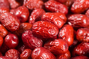 jujube,close up of dried red dates background