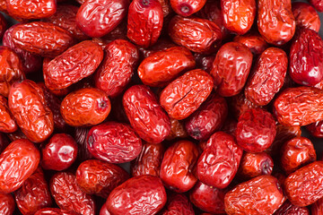 jujube,close up of dried red dates background