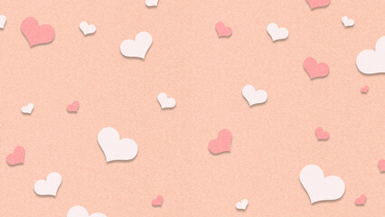 love heart on pink paper background for valentine day