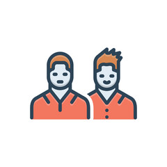 Color illustration icon for adults