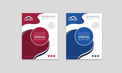 Annual report cover template or Professional cover page and company profile, booklet cover, business cover, book cover Vector design