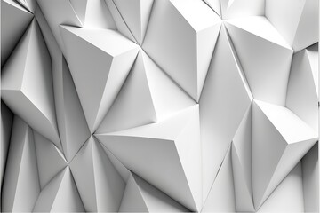White low poly background.	