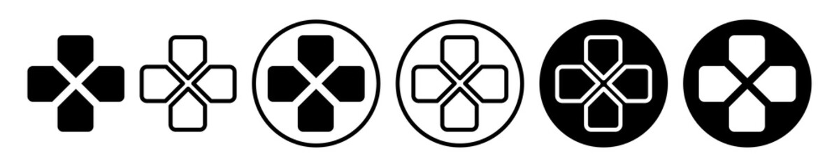 Game joystick button vector set icons © Vector World