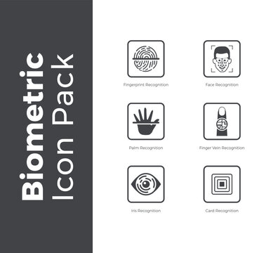 Biometric Icon Pack for Security and Automation, and Biometric systems