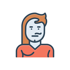 Color illustration icon for shemales