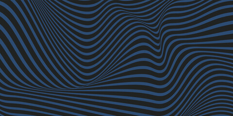 Blue and black line wave background