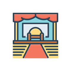 Obraz premium Color illustration icon for hall
