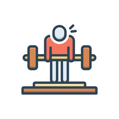 Color illustration icon for trying